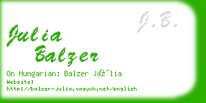 julia balzer business card